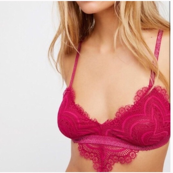 NWT Free People Swept Away Pink Soft Bralette - Picture 3 of 6